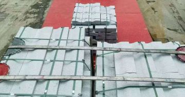 吐鲁番 芝麻白仿形加直形路沿石出货日常