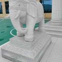 吐鲁番 白麻花岗岩动物异形石雕-大象