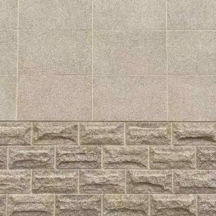 吐鲁番 黄金麻自然面蘑菇石配荔枝面干挂