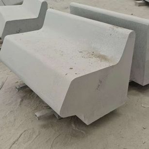 吐鲁番 芝麻白花岗岩异形坐凳，石凳