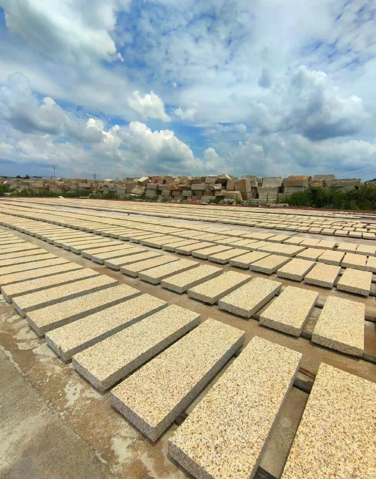 吐鲁番 黄金麻荔枝面花岗岩石材地铺石防护中