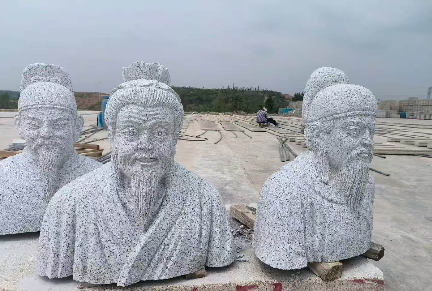 吐鲁番 白麻花岗岩石材人物立体雕刻