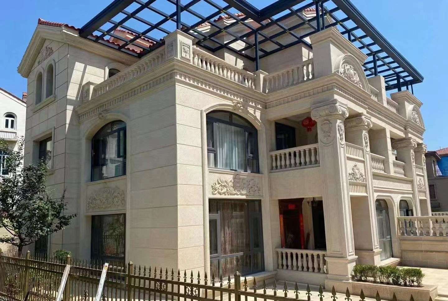 吐鲁番 黄金麻花岗岩荔枝面别墅外墙干挂