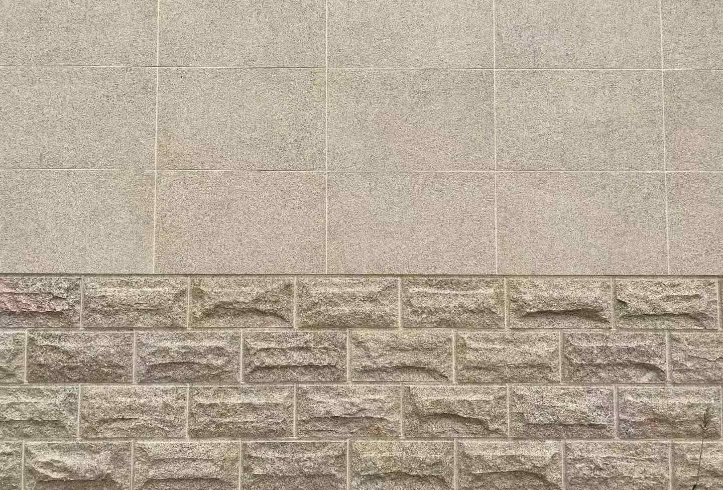 吐鲁番 黄金麻自然面蘑菇石配荔枝面干挂