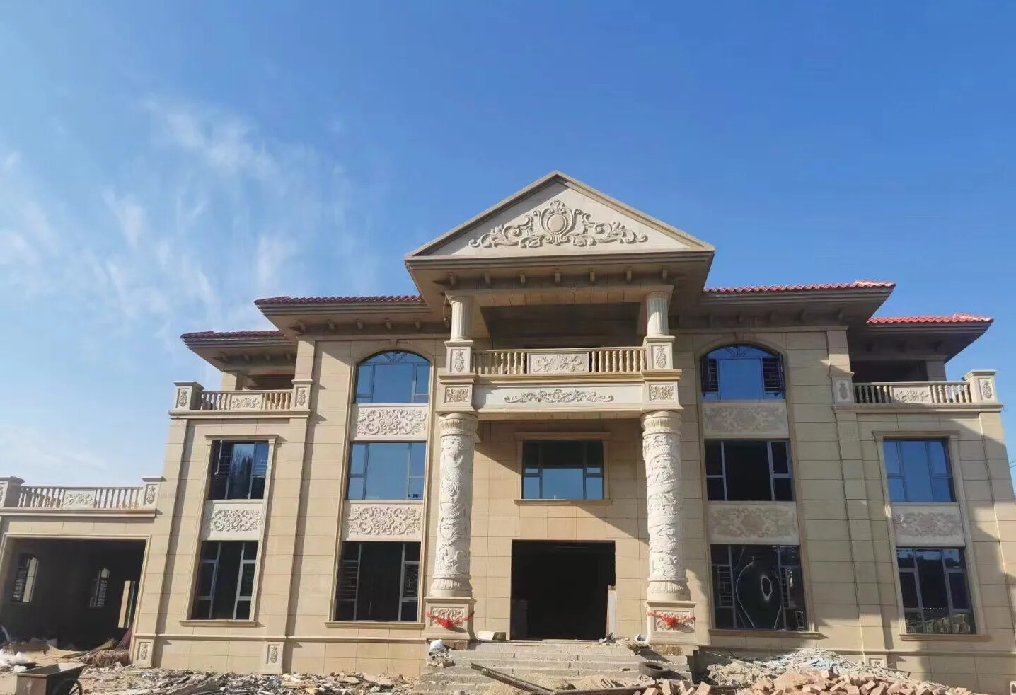 吐鲁番 黄金麻花岗岩别墅外墙干挂